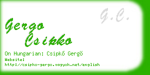 gergo csipko business card